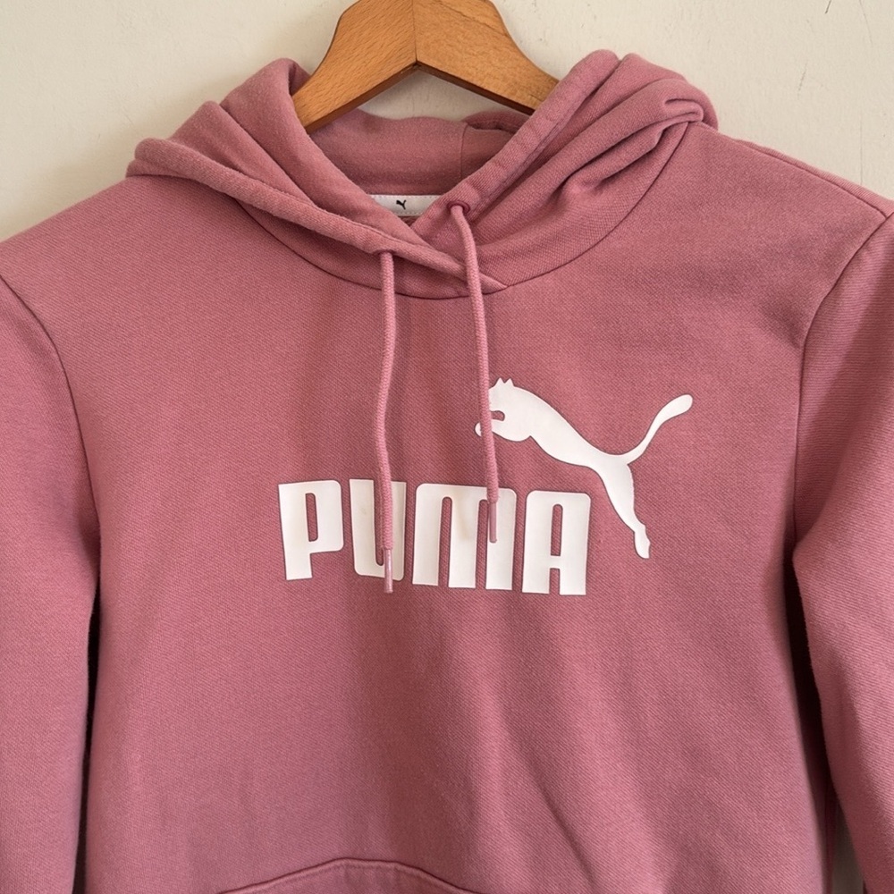 Puma mauve pink hoodie sweatshirt size Medium - Picture 2 of 4